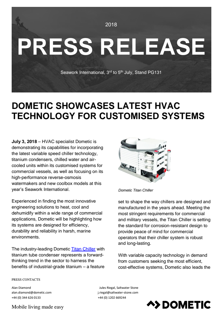 Dometic Showcases Latest HVAC Technology for Customised Systems