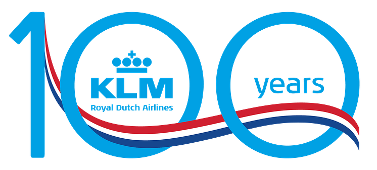 KLM 100 logo