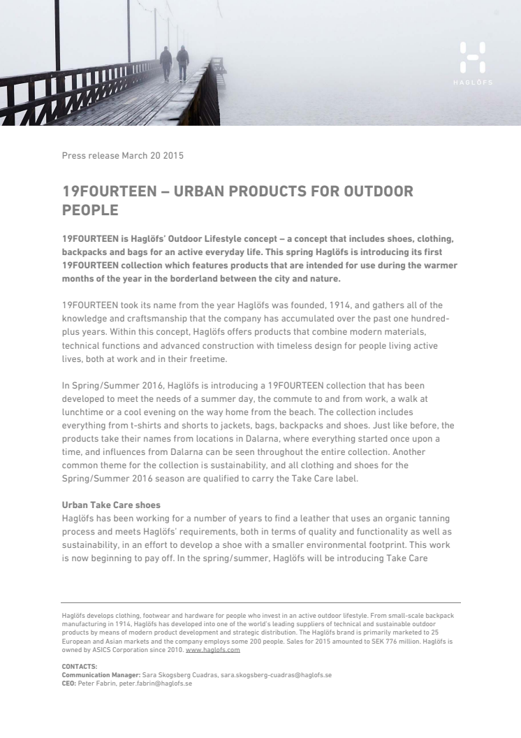 19FOURTEEN – URBAN PRODUCTS FOR OUTDOOR PEOPLE 