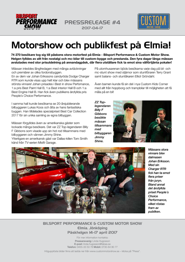 Motorshow och publikfest på Elmia!