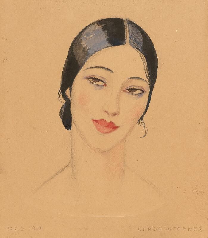 Gerda Wegener- “Orientale”. Sign. Gerda Wegener, Paris 1924. Blyant og akvarel på papir. Lysmål 43 × 38. Hammerslag- 160.000 DKK