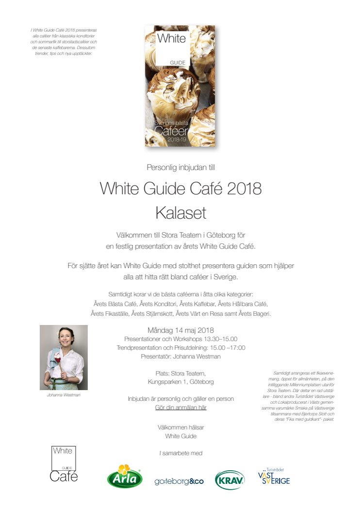 Personlig inbjudan White Guide Café 2018