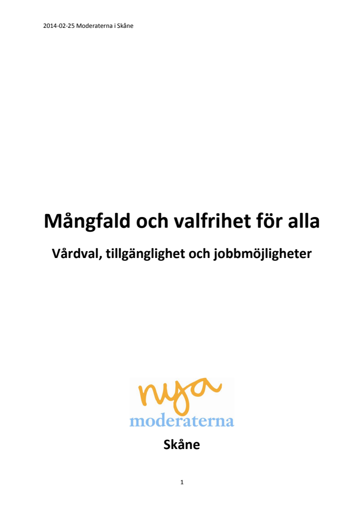 Mångfald och valfrihet för alla