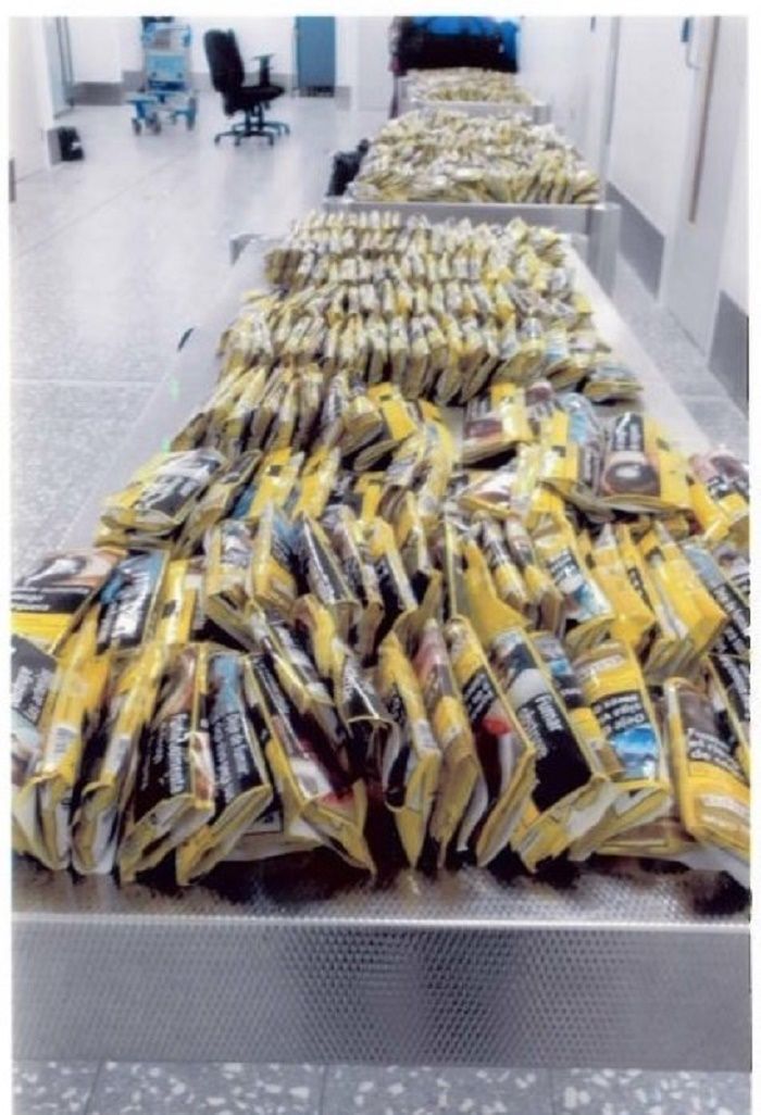 Smuggled tobacco pouches discovered at Bristol Airport