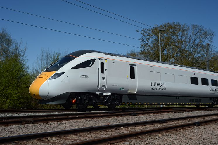 First pre-series Class 800 Hitachi InterCity Express Programme train undergoes dynamic testing 