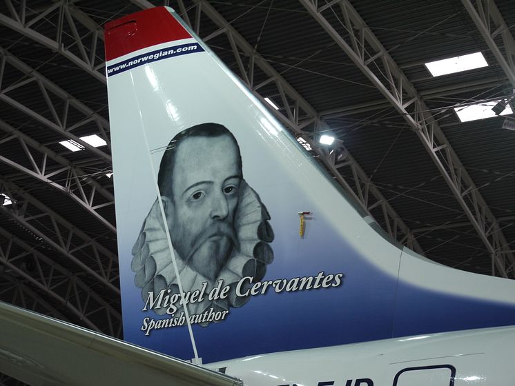 Norwegian's Spanish Tail Hero Miguel de Cervantes. 