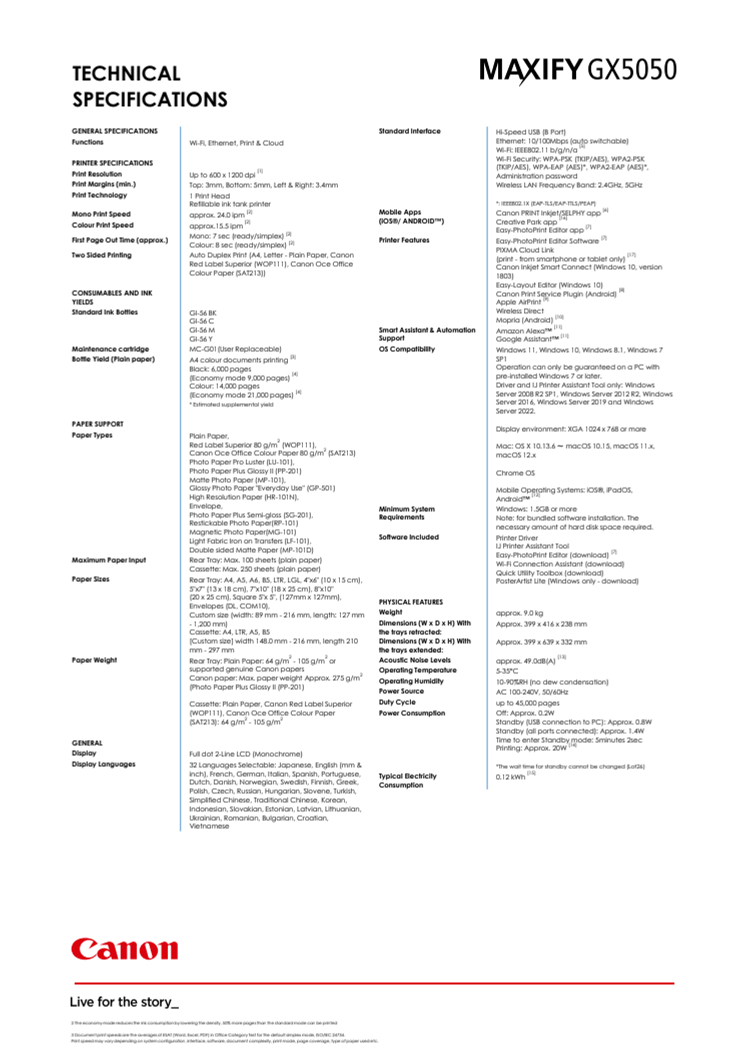 Teknisk specifikation Canon MAXIFY GX5050.pdf