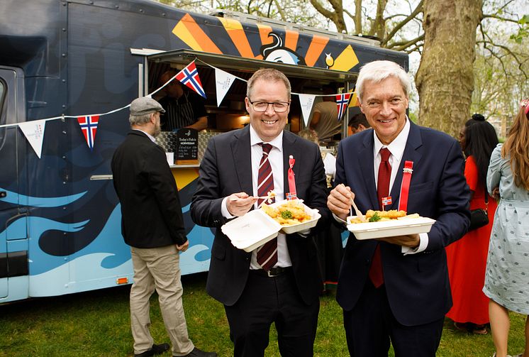Norway Day 2023 - Norwegian Cod and Chips being enjoyed
