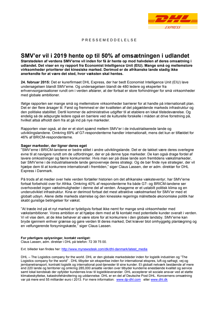 SMV’er vil i 2019 hente op til 50% af omsætningen i udlandet