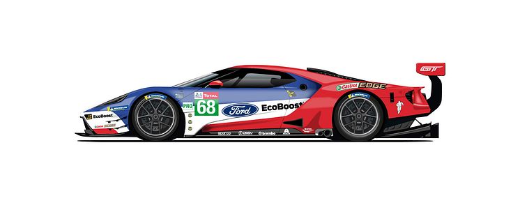 Ford hylder Le Mans-sejre med unikke Ford GT-design