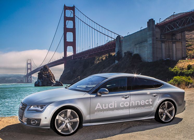 Audi A7 som førerløs testbil i Californien