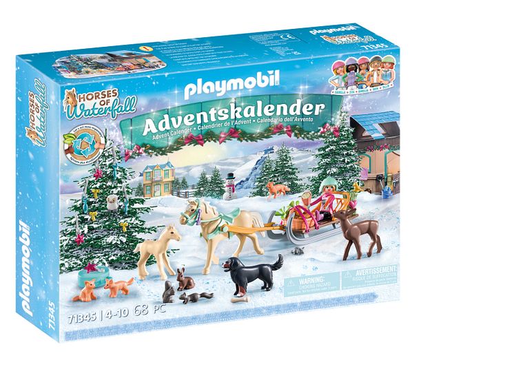 Adventskalender Pferde Weihnachtliche Schlittenfahrt (71345) von PLAYMOBIL