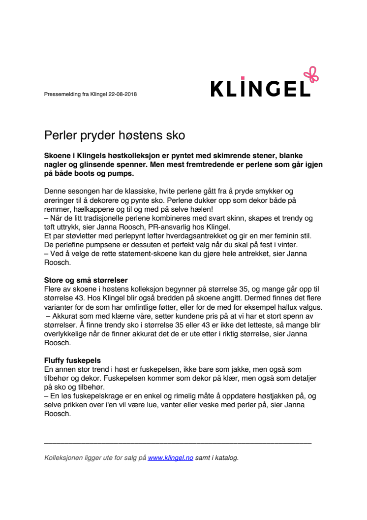 Perler pryder høstens sko