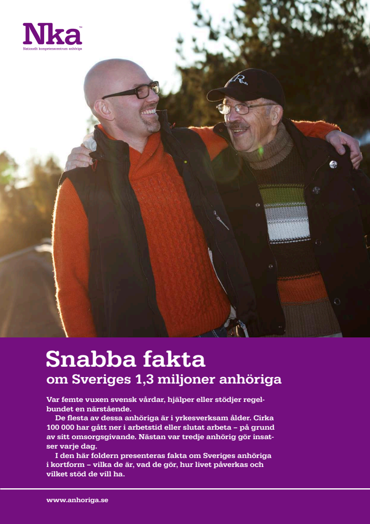 Snabba fakta om anhöriga