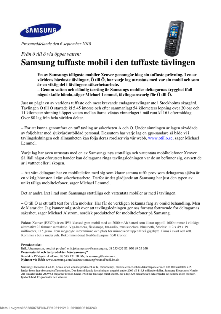 Samsung tuffaste mobil i den tuffaste tävlingen