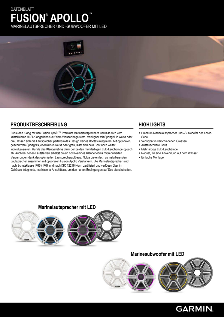 Datenblatt CH Garmin Fusion Apollo-Serie