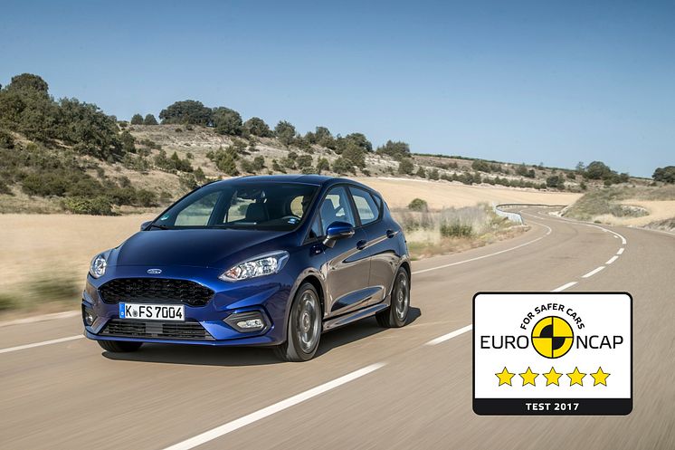 Ford FIesta fem stjerner Euro NCAP