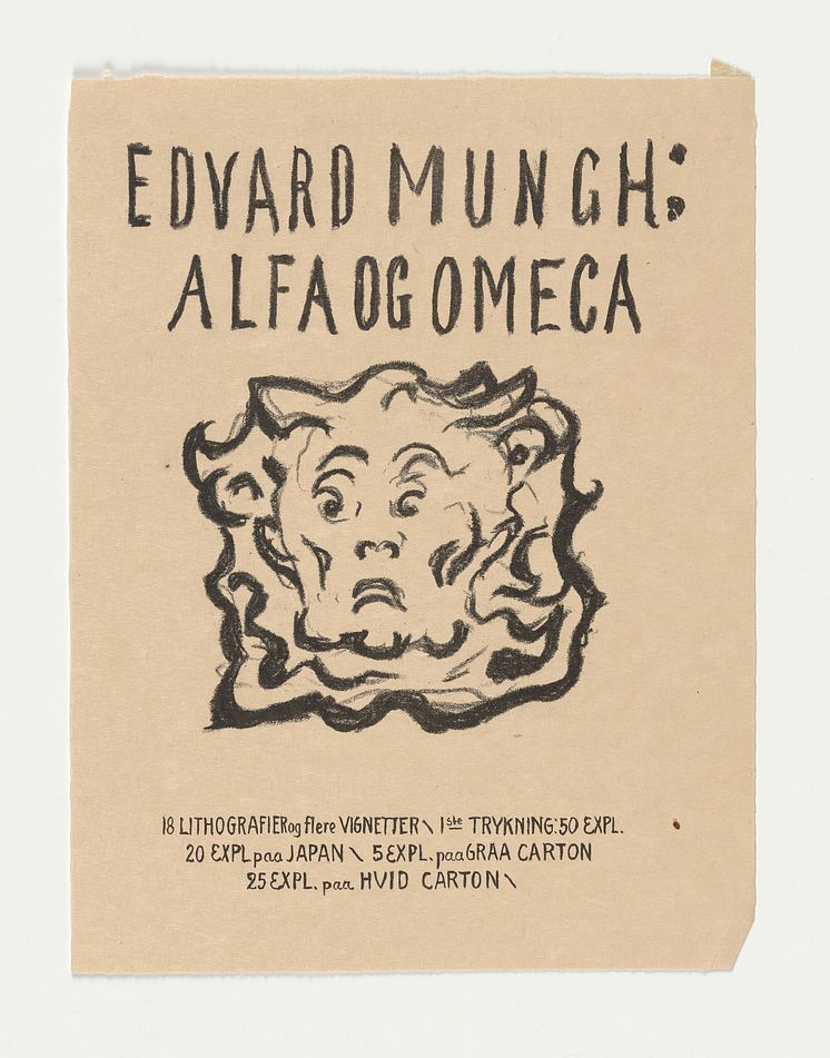Edvard Munch: Alfa  og Omega: Tittelblad / Alpha and Omega: Title Page (1908-1909)
