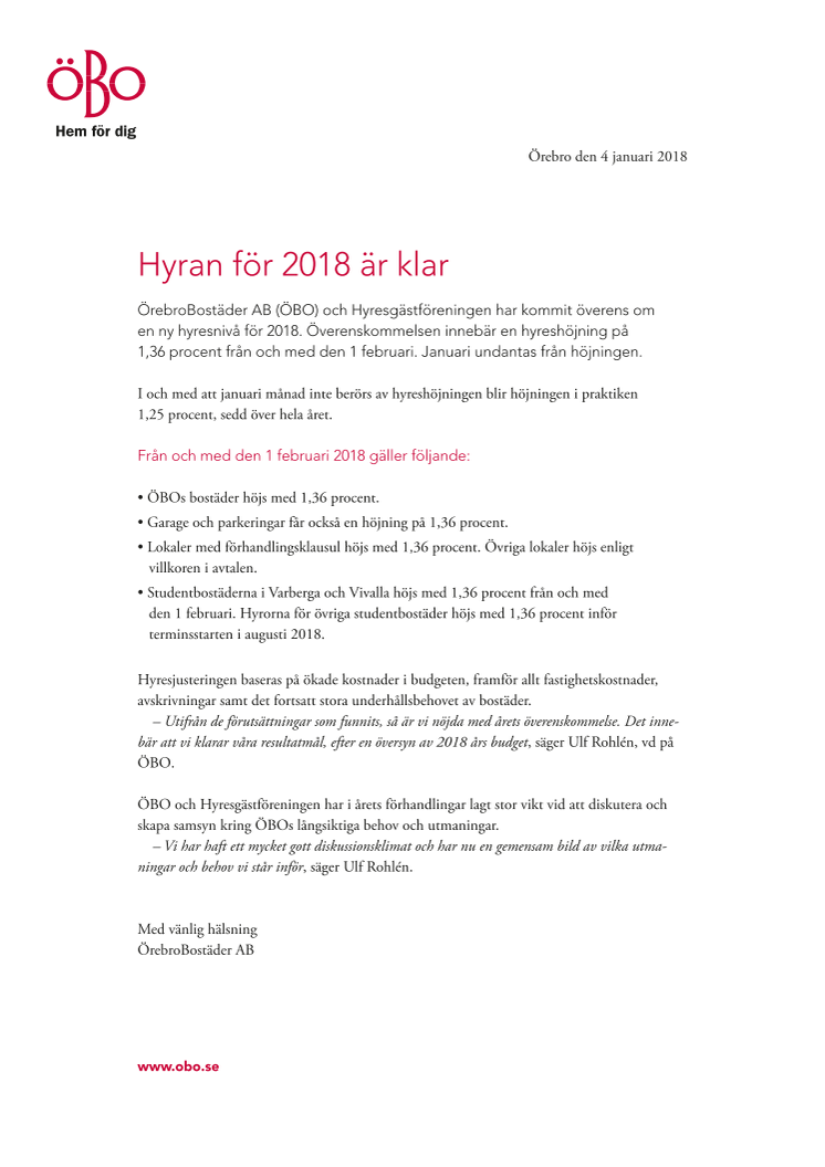 Hyran för 2018 är klar