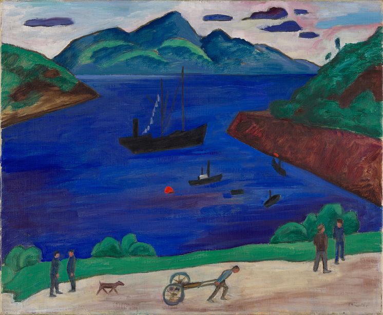 Narvik havn_olje på lerret_1915