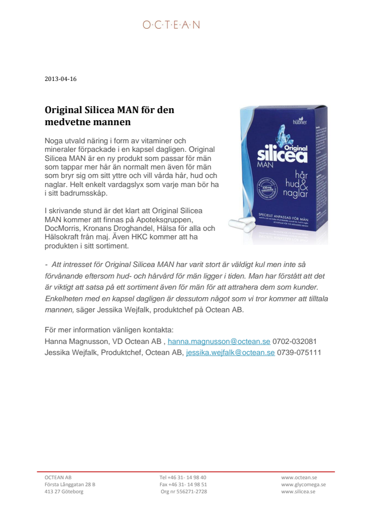 Original Silicea MAN för den medvetne mannen