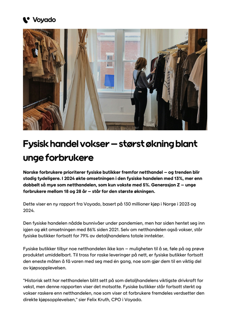 Norge Fysisk handel vokser – størst økning blant unge forbrukere.pdf