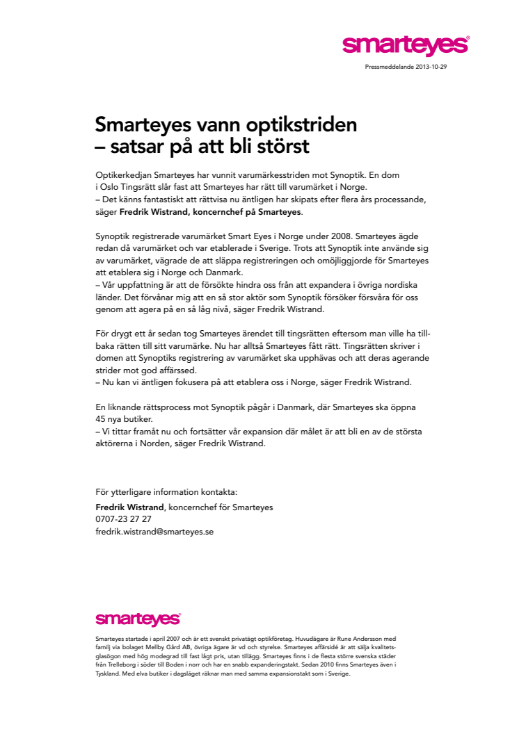 Smarteyes vann optikstriden – satsar på att bli störst