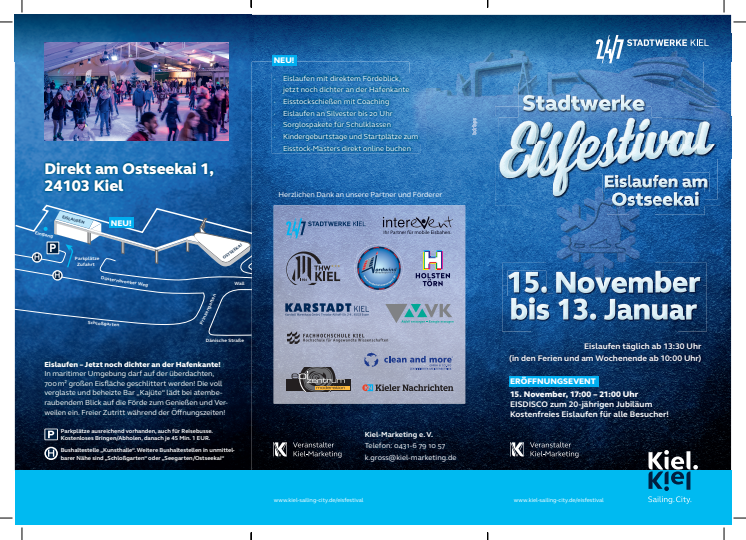 Veranstaltungsflyer mit allen Infos und Preisen