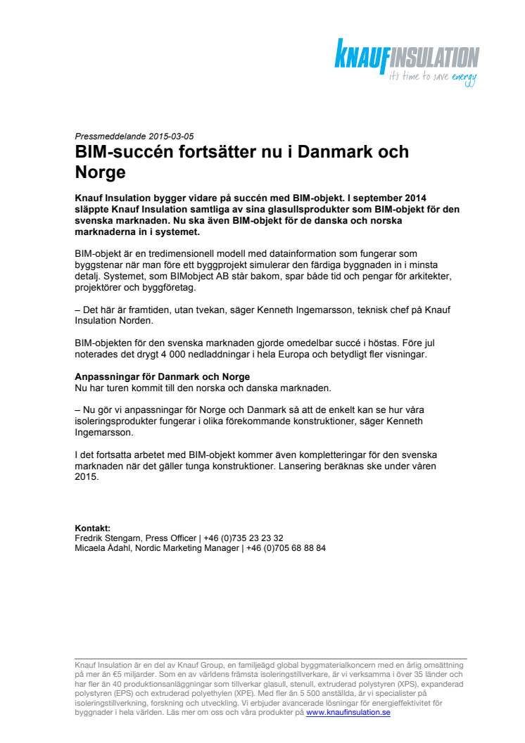 BIM-succén fortsätter nu i Danmark och Norge