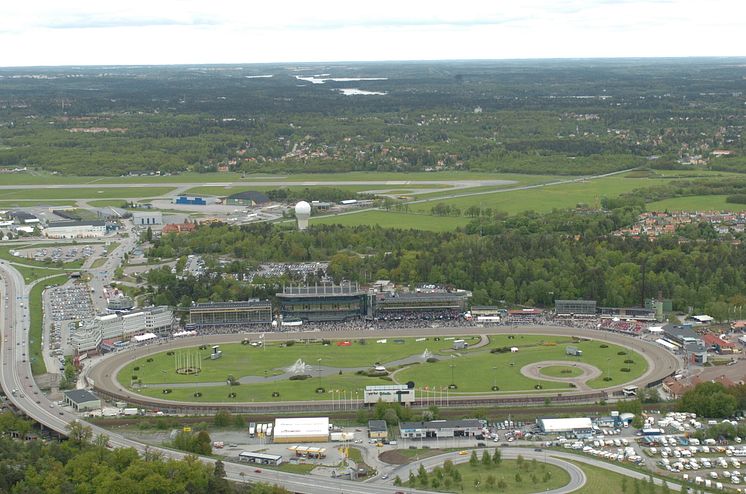 Flygbild över Solvalla tagen 2006