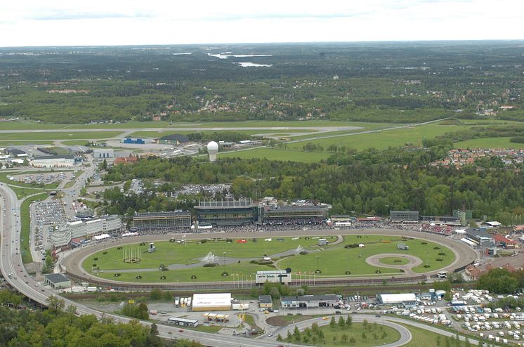 Flygbild över Solvalla tagen 2006