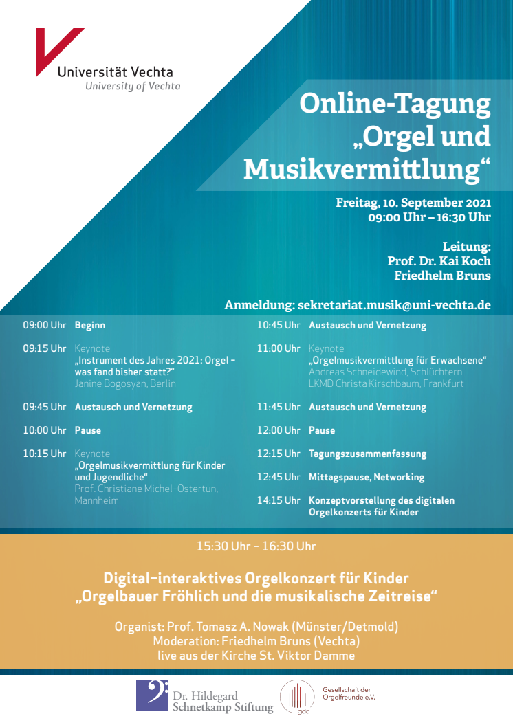 Plakat | Online-Tagung: Orgel und Musikvermittlung