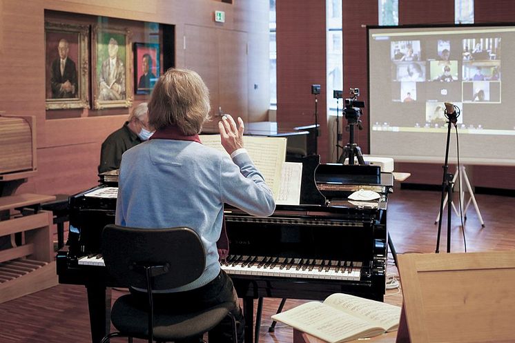 Digitale Chorprobe beim Thomanerchor - Foto: Roland Weise