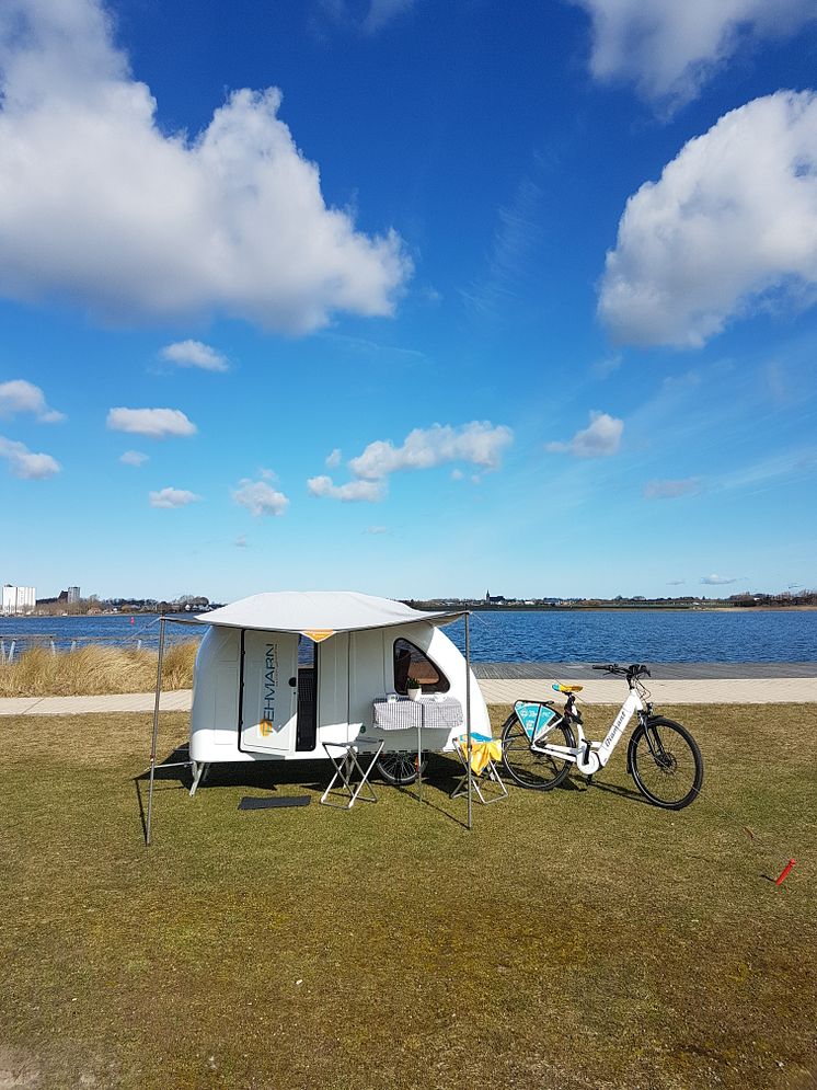 Fahrrad-Camper auf Fehmarn