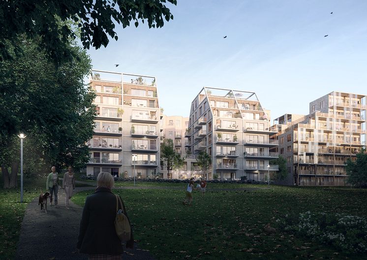 Stadsplanering för Vårholmsbackarna, Skärholmen, Stockholm
