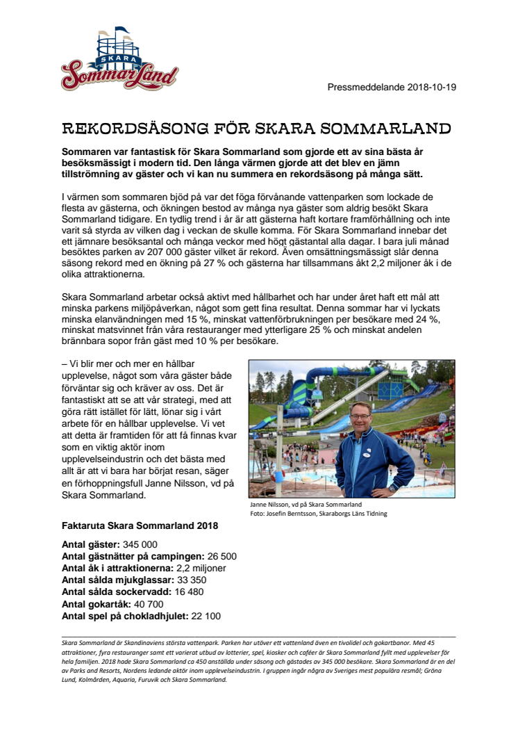 Rekordsäsong för Skara Sommarland