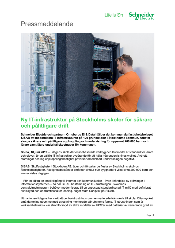 Ny IT-infrastruktur på Stockholms skolor för säkrare och pålitligare drift