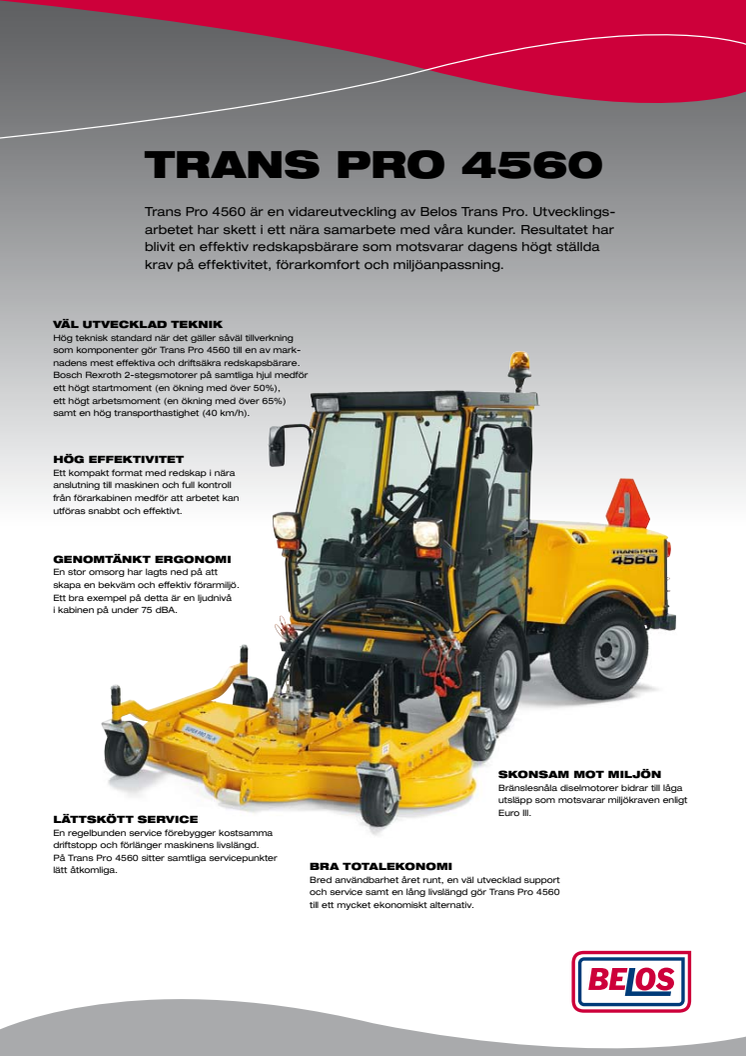 Belos TransPro 4560 - produktblad