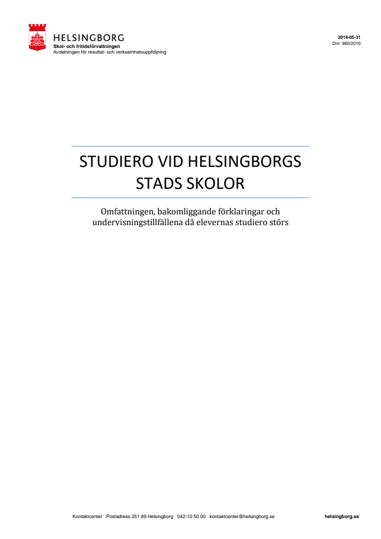 Studiero i Helsingborgs stads skolor