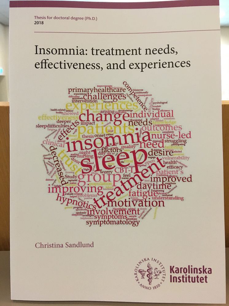 Insomnia: Treatment, Needs, Effectiveness, and Experiences.