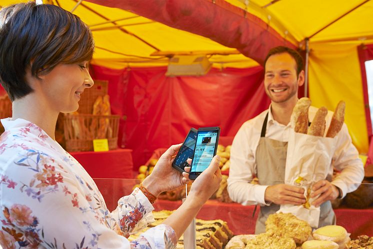 Mobiles Bezahlen über mPOS - bei Kleinsthändlern am Marktstand