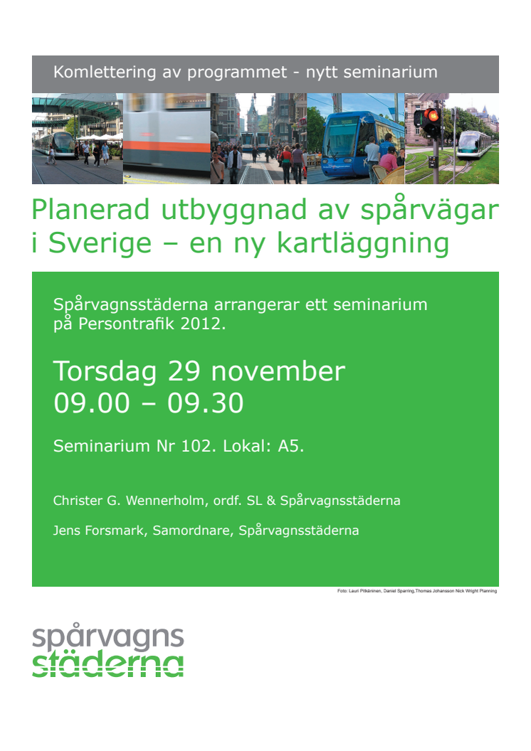 Ny kartläggning - Planerad utbyggnad av spårvägar i Sverige
