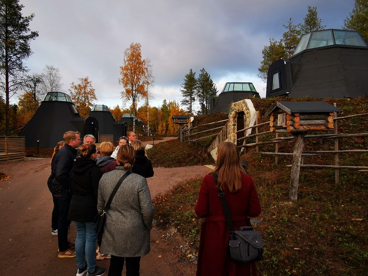 Logianläggning vid Apukka Resort i Rovaniemi