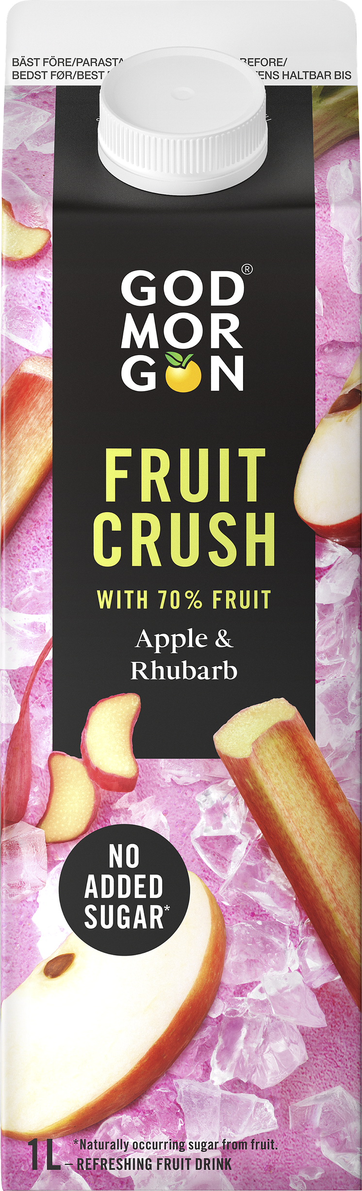 God Morgon Fruit Crush Apple Rhubarb 1L