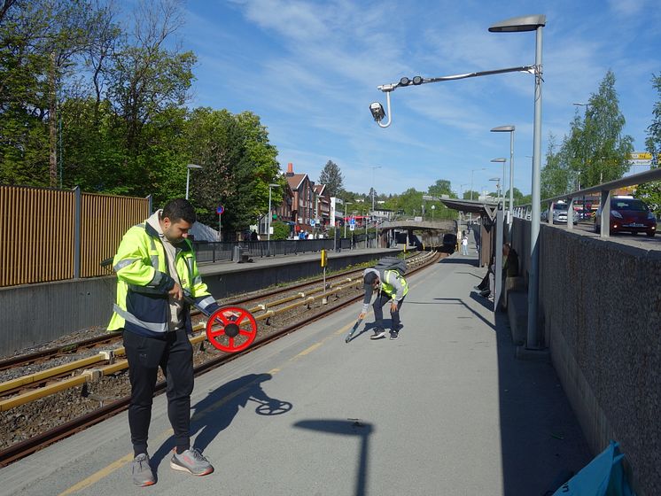 OPpmåling Smestad stasjon.