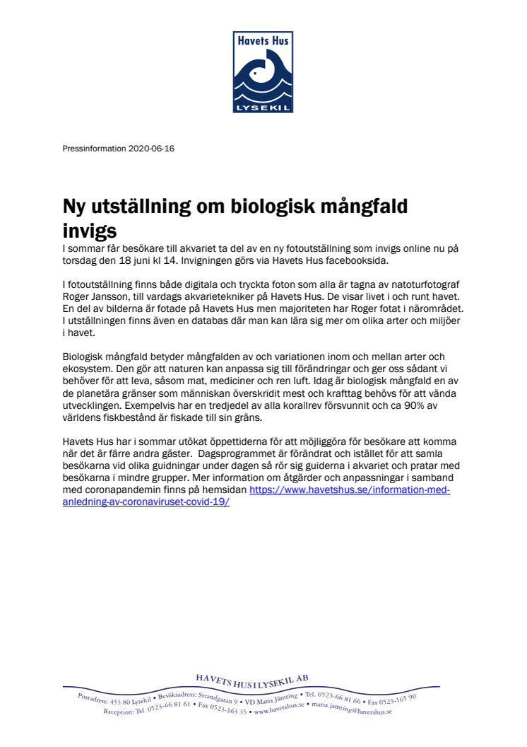 ​Ny utställning om biologisk mångfald invigs