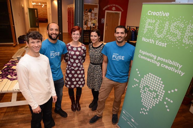 Members of Northumbria University's Creative Fuse North East project team
