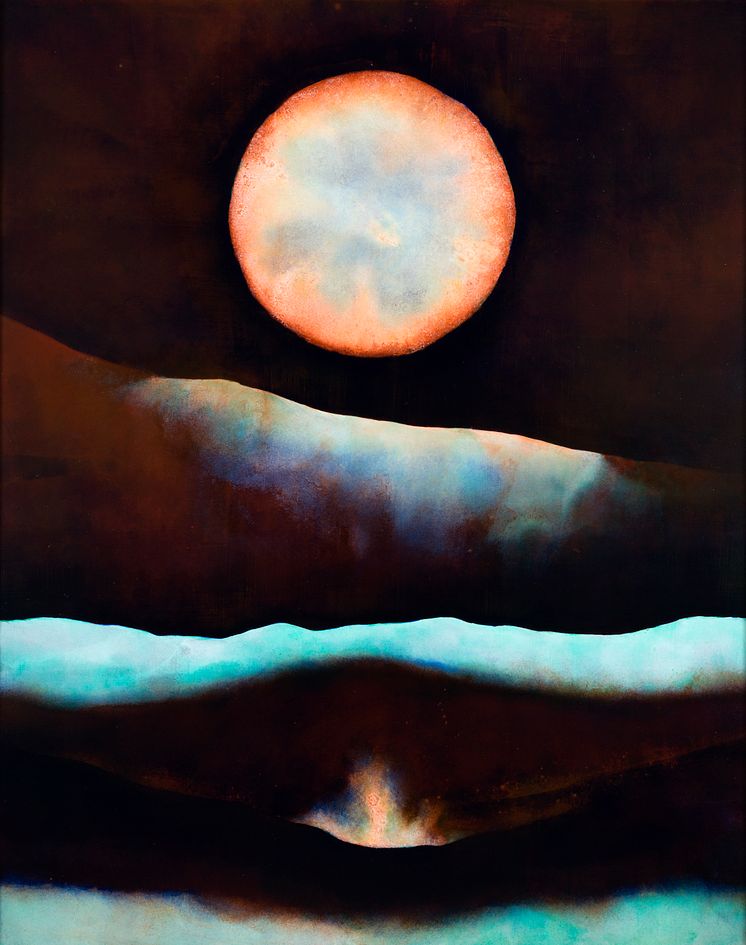Isak Hall, Utan titel, 2019, tempera och olja på pannå, 160 x 132 cm 