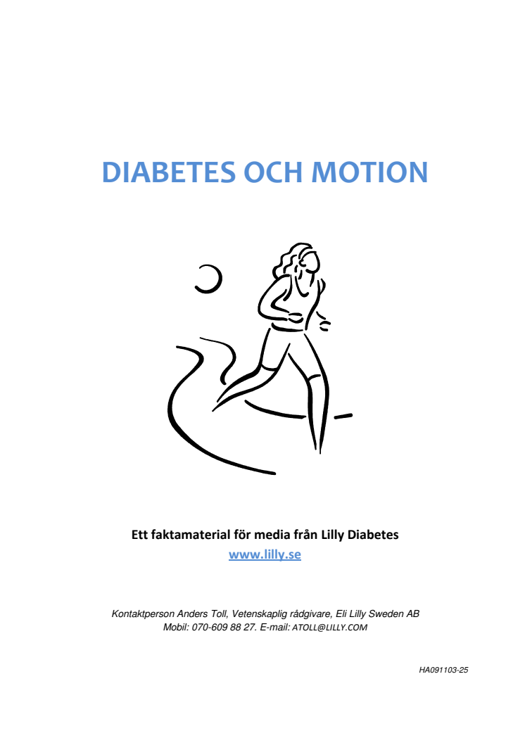 Faktamaterial - diabetes och motion