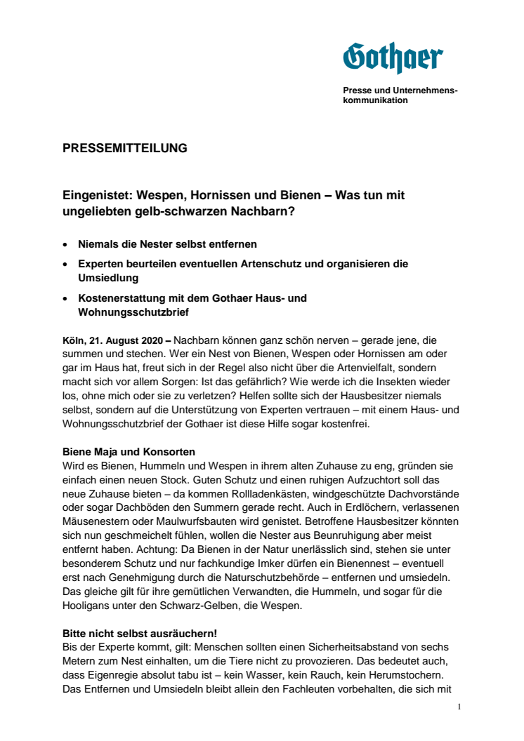 Eingenistet: Wespen, Hornissen und Bienen – Was tun mit ungeliebten gelb-schwarzen Nachbarn?